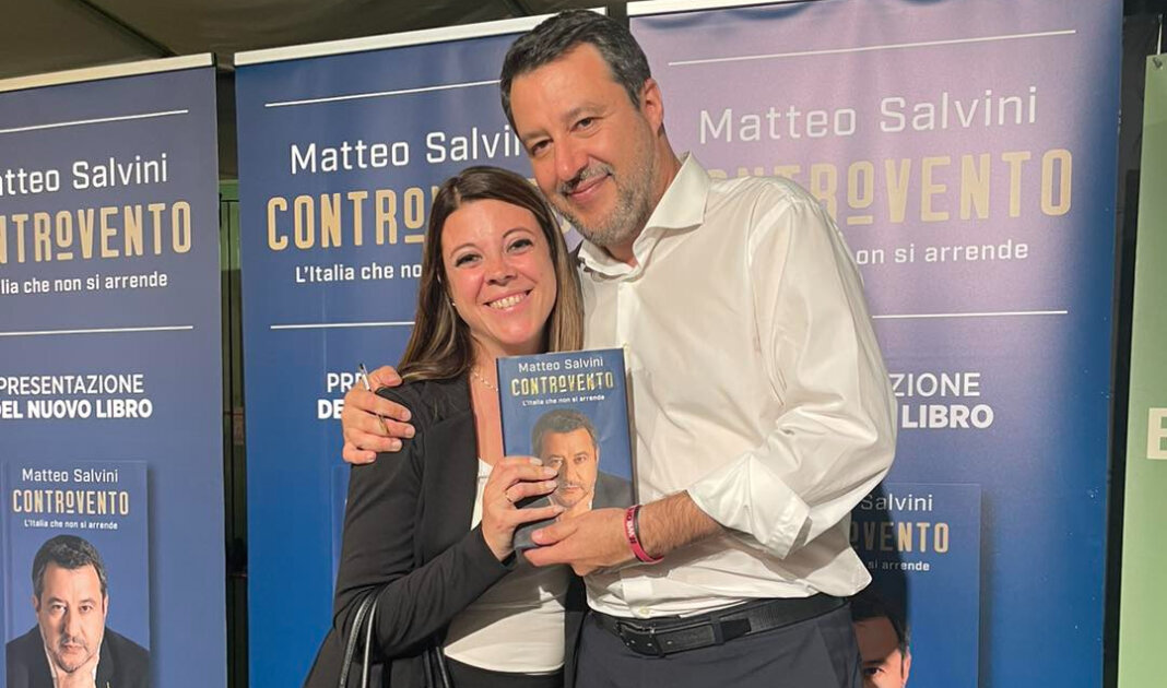 Elisa Montemagni con Matteo Salvini