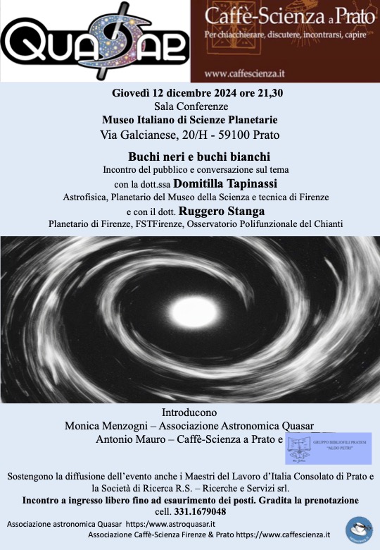 Conferenza Quasar e Caffè Scienza