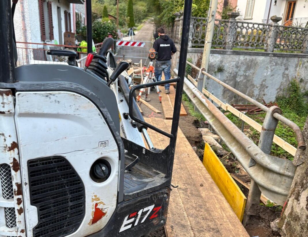 Verso la fase più importante i lavori di rifacimento del ponticino sulla Bragola