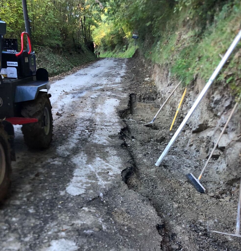 L'intervento in via delle Soda