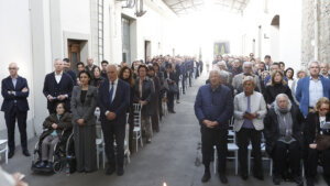 Eugenio Giani messa Pasqua Lanificio Balli